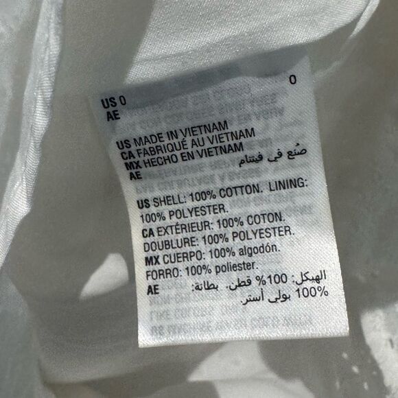 Bar III white eyelet ruffle faux wrap sundress size 0 - Picture 6 of 7